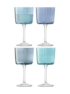 Glas|LSA International Gems Assorted Set van 250ml wijnglazen Safier