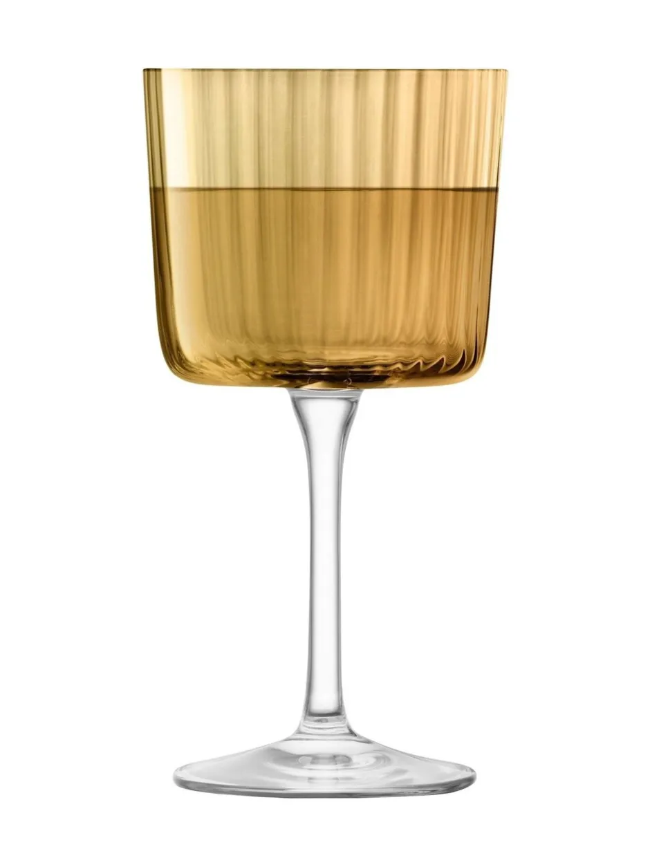 Glas|LSA International Gems Assorted Set van 250ml wijnglazen Barnsteenoranje