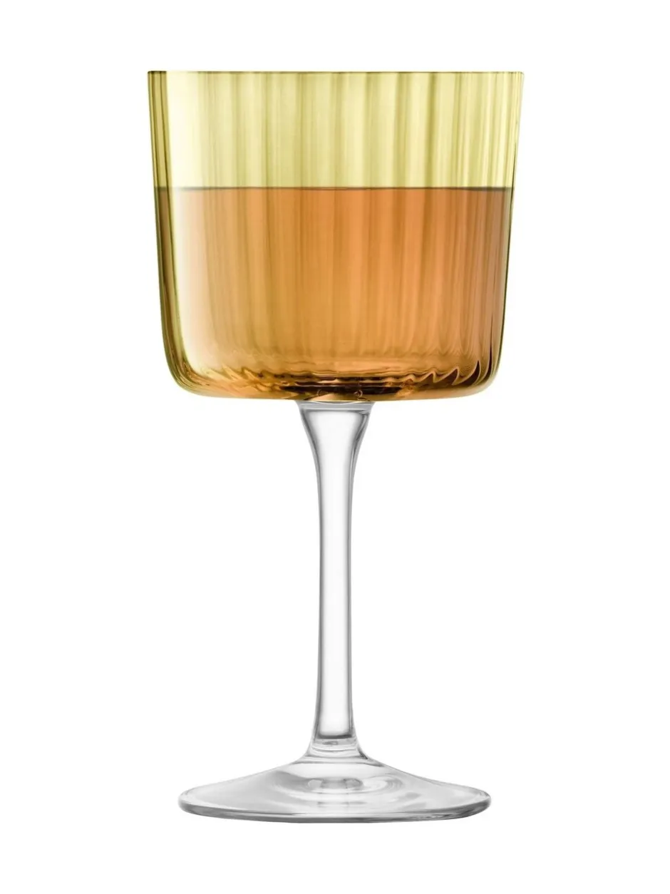Glas|LSA International Gems Assorted Set van 250ml wijnglazen Barnsteenoranje