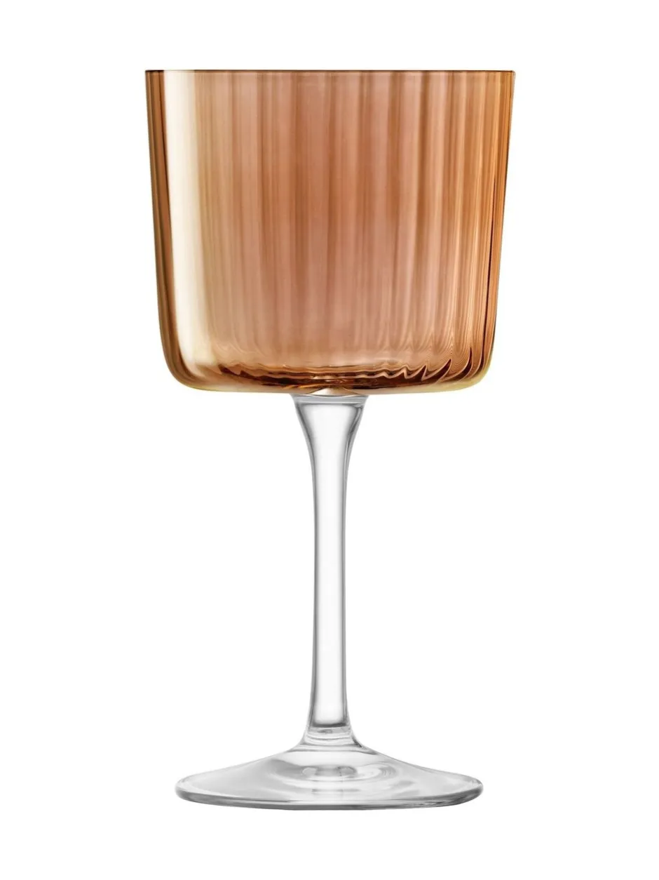 Glas|LSA International Gems Assorted Set van 250ml wijnglazen Barnsteenoranje