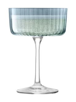 Glas*LSA International Gems diverse set champagnecocktailglazen van 230ml Safier