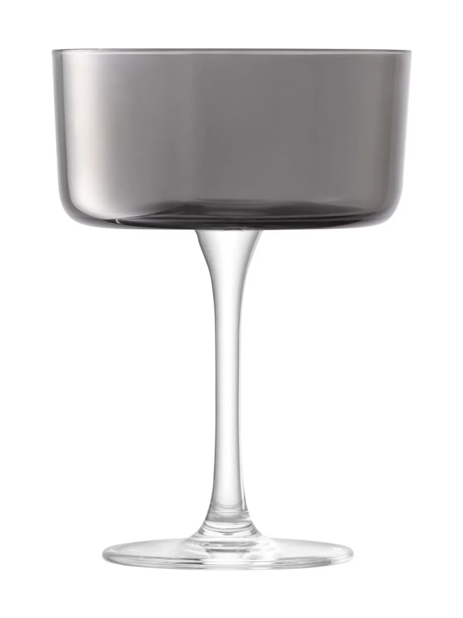 Glas|LSA International Set of 2 Lunar Champagne and Cocktail Glasses 230ml