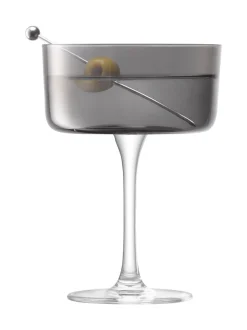 Glas|LSA International Set of 2 Lunar Champagne and Cocktail Glasses 230ml