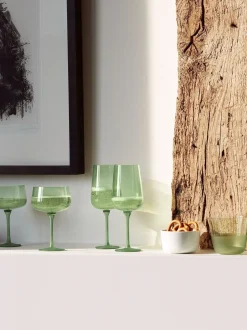 Glas*LSA International Set of 2 Arc Contrast Flute Glasses 280ml MOSS - Groen