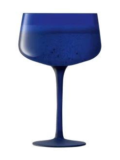 Glas|LSA International Set of 2 Arc Contrast Saucer/Cocktail Glasses 250ml Kobaltblauw