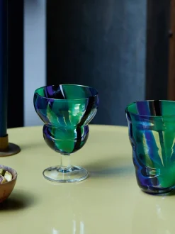 Glas|LSA International Set of 2 Folk Tumblers 280ml Blauw