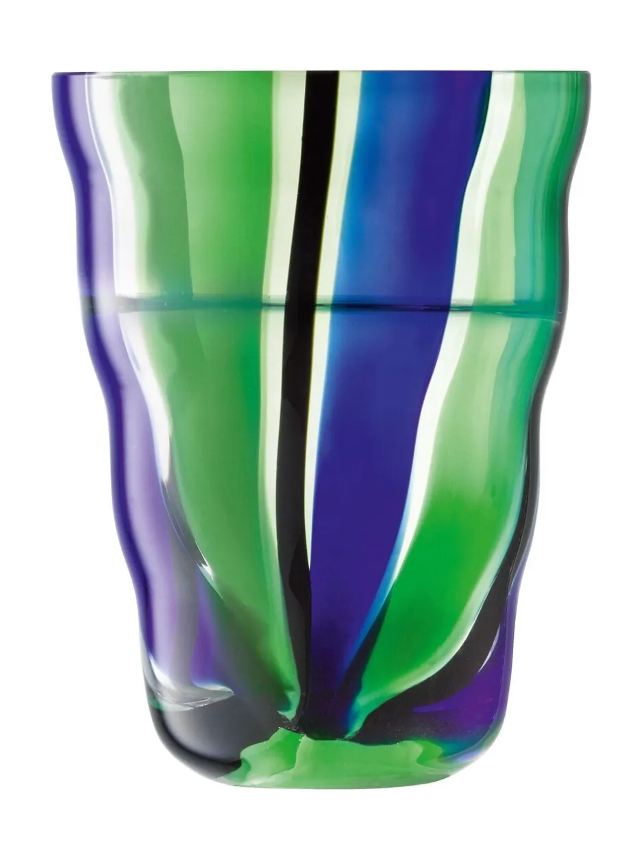 Glas|LSA International Set of 2 Folk Tumblers 280ml Blauw