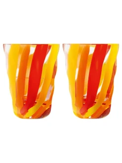 Glas|LSA International Set of 2 Folk Tumblers 280ml Oranje