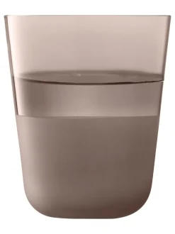 Glas|LSA International set van 2 Arc Contrast bekers van 380ml Aarde
