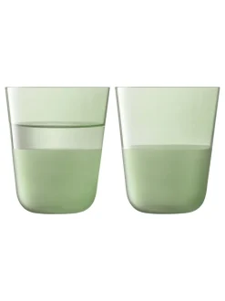 Glas|LSA International set van 2 Arc Contrast bekers van 380ml Mossset