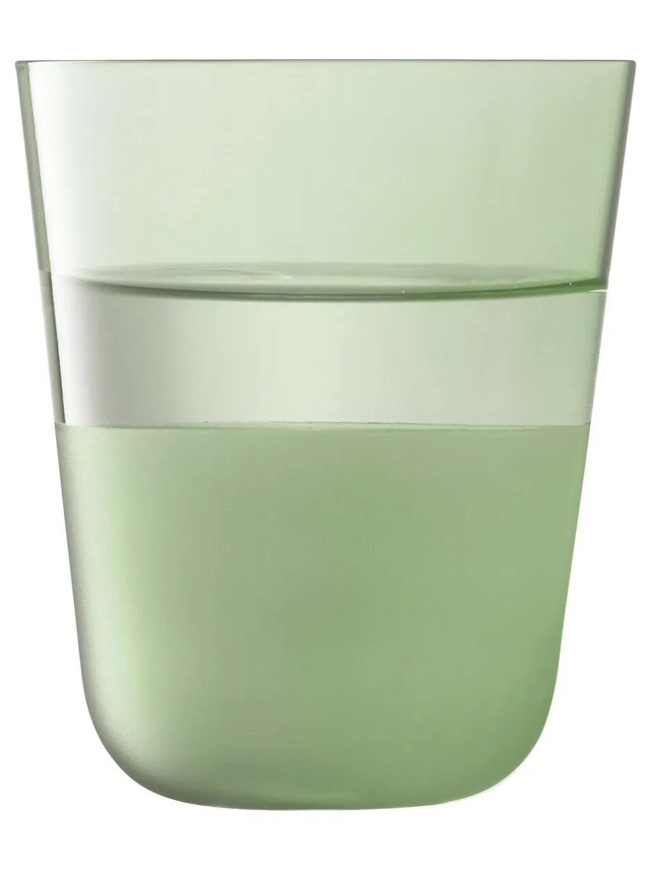 Glas|LSA International set van 2 Arc Contrast bekers van 380ml Mossset
