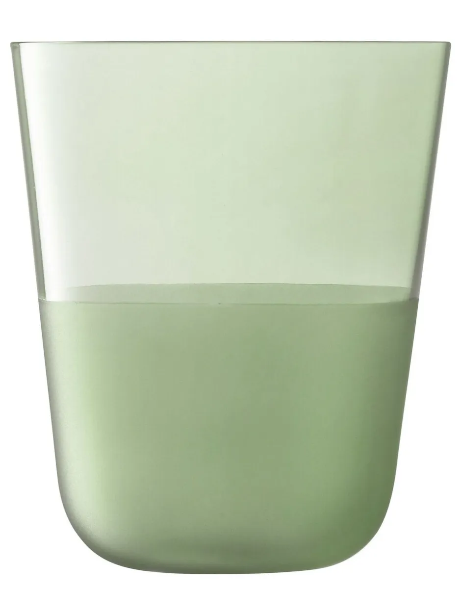 Glas|LSA International set van 2 Arc Contrast bekers van 380ml Mossset