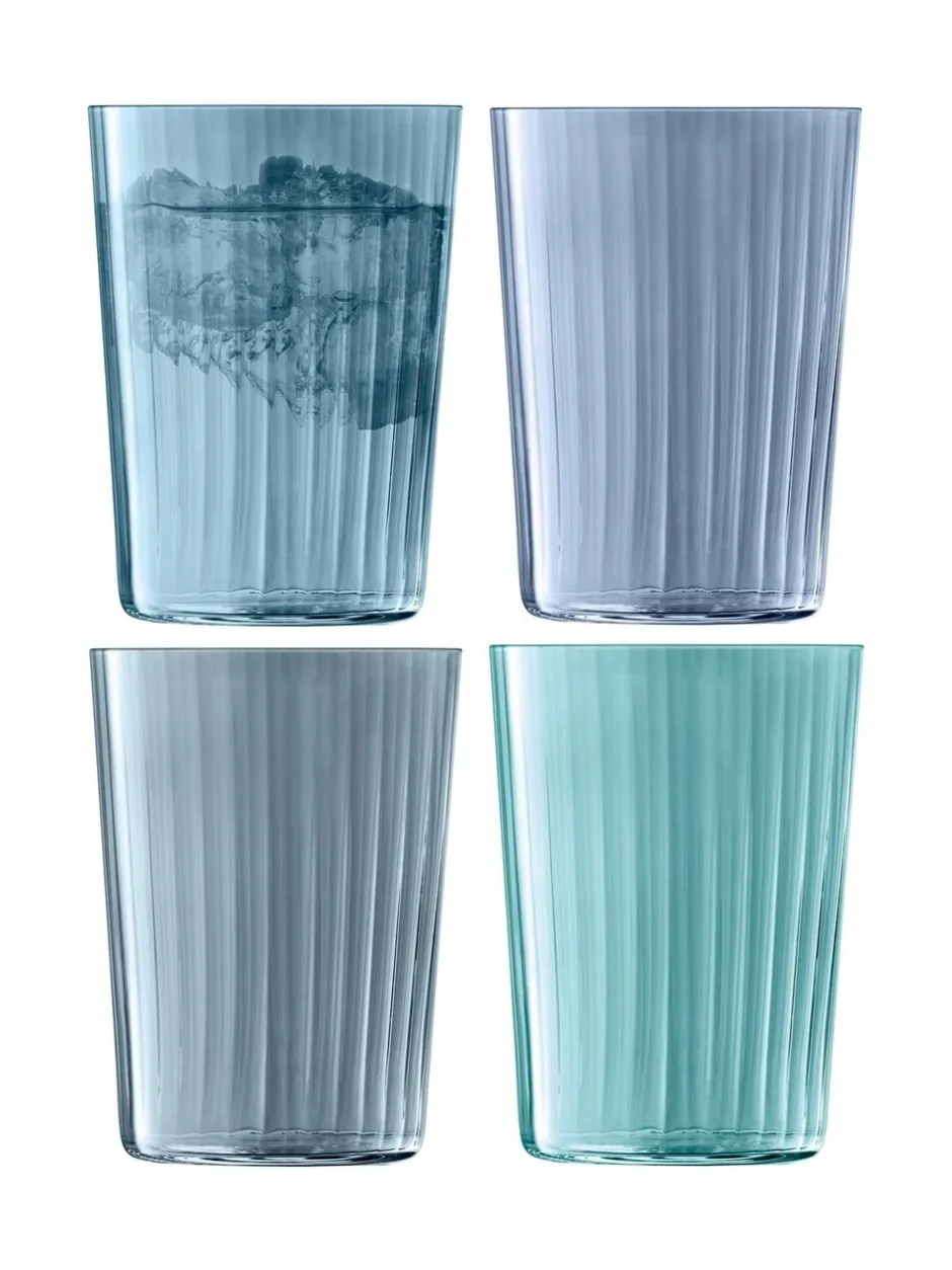 Glas|LSA International set van 4 Gems drinkglazen 560ml Safier