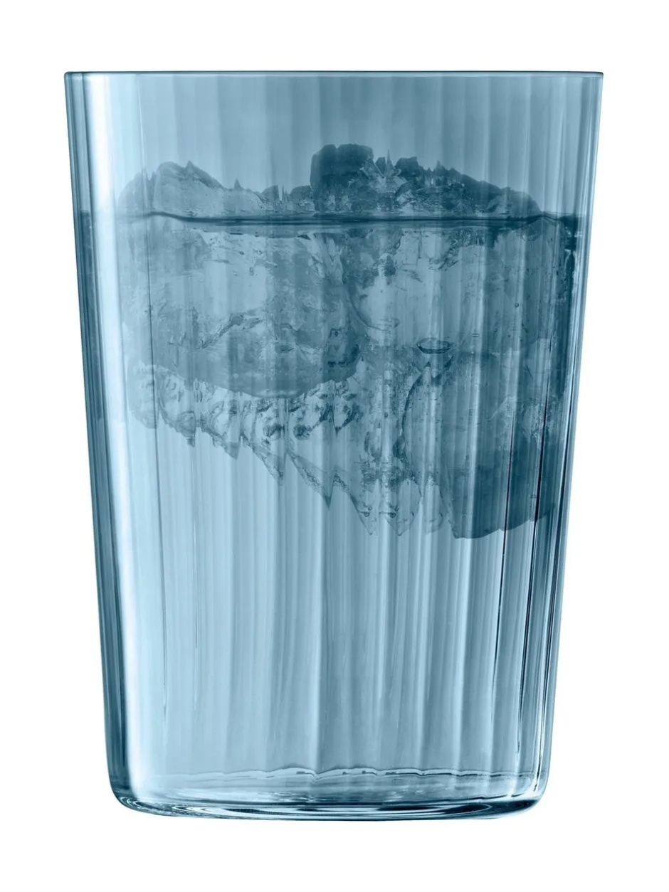 Glas|LSA International set van 4 Gems drinkglazen 560ml Safier
