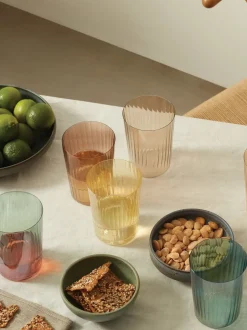 Glas*LSA International set van 4 Gems drinkglazen 560ml Amber en Oranje