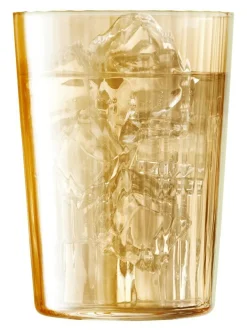 Glas*LSA International set van 4 Gems drinkglazen 560ml Amber en Oranje