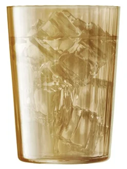 Glas*LSA International set van 4 Gems drinkglazen 560ml Amber en Oranje