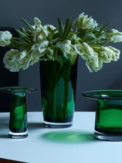 Vazen*LSA International Victoria lantaarnvaas H26cm Varengroen