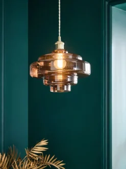 Lampenkappen|Verlichting*Next Luca Gemakkelijk te bevestigen lampenkap Chocoladebruin