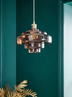 Lampenkappen|Verlichting*Next Luca Gemakkelijk te bevestigen lampenkap Chocoladebruin