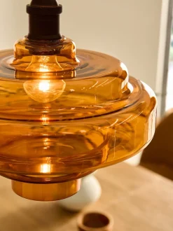 Lampenkappen|Verlichting|Next Luca Gemakkelijk te bevestigen lampenkap Barnsteenoranje