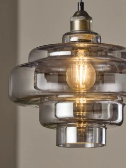 Lampenkappen|Verlichting*Next Luca Gemakkelijk te bevestigen lampenkap Rookgrijs