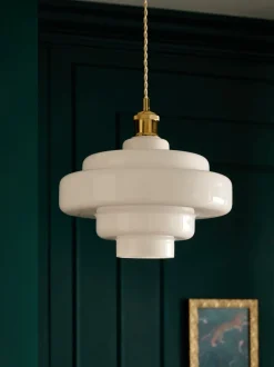 Lampenkappen|Verlichting|Next Luca Gemakkelijk te bevestigen lampenkap Wit
