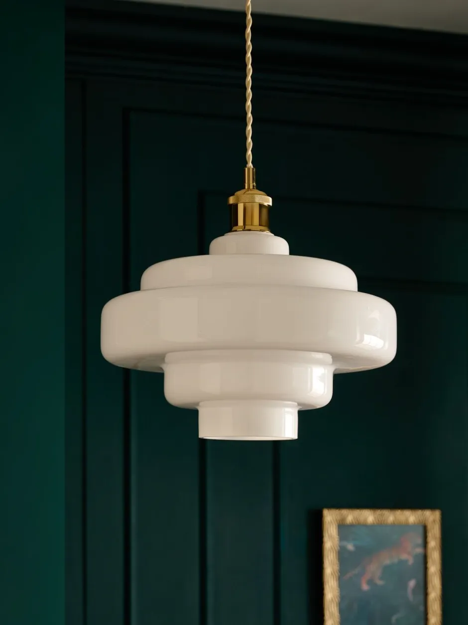 Lampenkappen|Verlichting|Next Luca Gemakkelijk te bevestigen lampenkap Wit