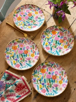 Tafelgerei|Eetservies En Pastaschalen*Lucy Tiffney - Set van 4 gebaksbordjes