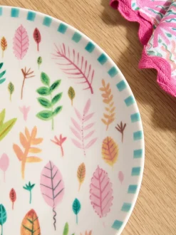 Eetservies En Pastaschalen*Lucy Tiffney Set of 4 Leaves Side Plates