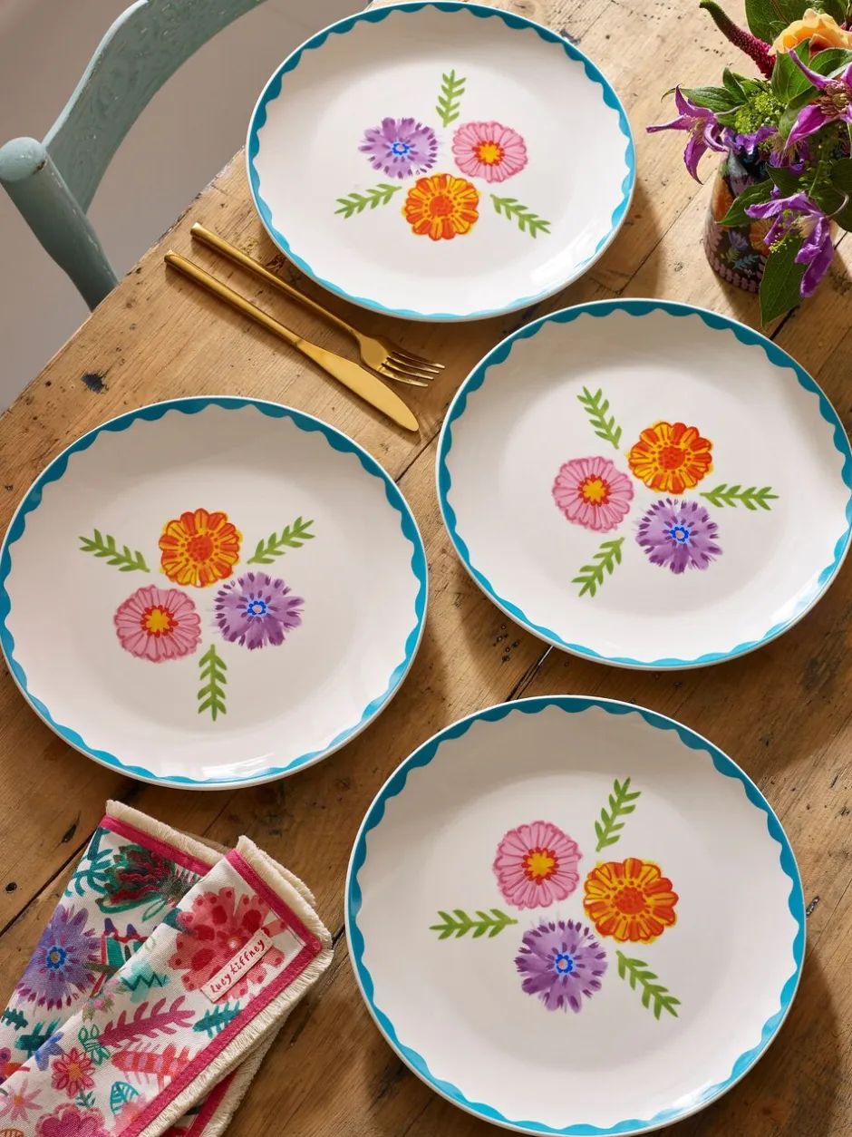 Tafelgerei|Eetservies En Pastaschalen|Lucy Tiffney set van 4 dinerborden