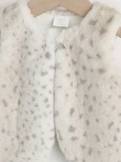 Jassen En Jacks*Next Luipaard - Babybodywarmer met print van imitatiebont (0mnd -3jr)