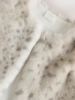 Jassen En Jacks*Next Luipaard - Babybodywarmer met print van imitatiebont (0mnd -3jr)