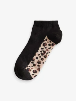 Sokken En Panty's|Next Luipaard - Footbed Trainers Socks 5 Pack