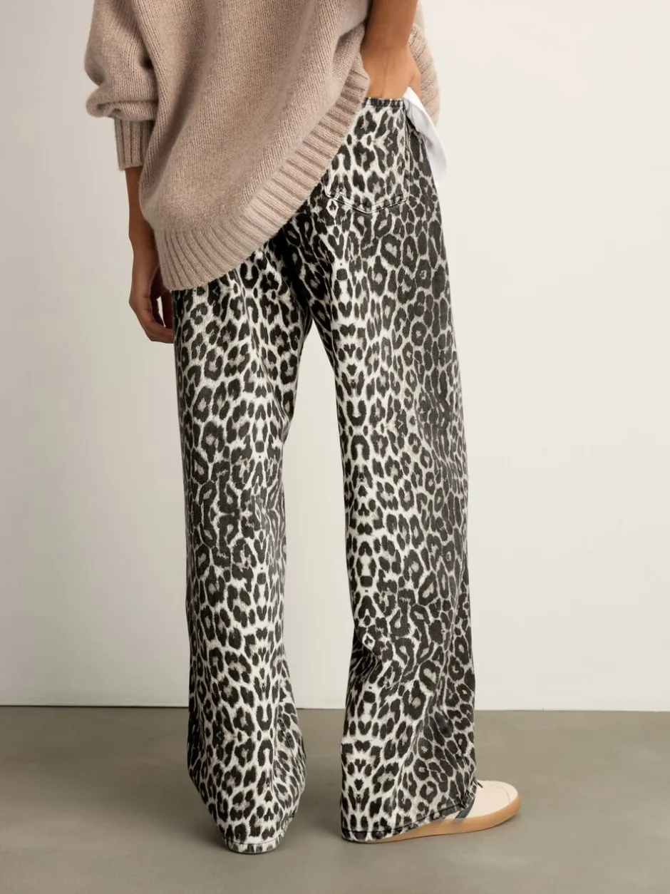 Jeans*Next Luipaard - Katoenen jeans met print en wijde pijpen
