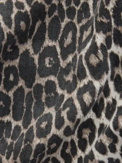 Jeans*Next Luipaard - Katoenen jeans met print en wijde pijpen