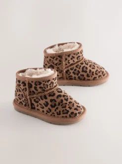 Boots|Boots*Next Luipaard waterafstotend - Suède instaplaarzen