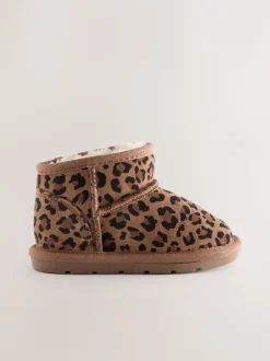 Boots|Boots*Next Luipaard waterafstotend - Suède instaplaarzen
