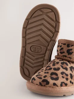 Boots|Boots*Next Luipaard waterafstotend - Suède instaplaarzen