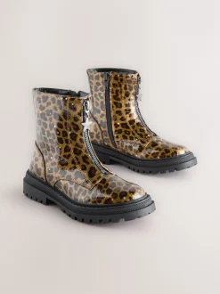 Boots*Next - Enkellaarzen met rits aan de voorkant Luipaardprint