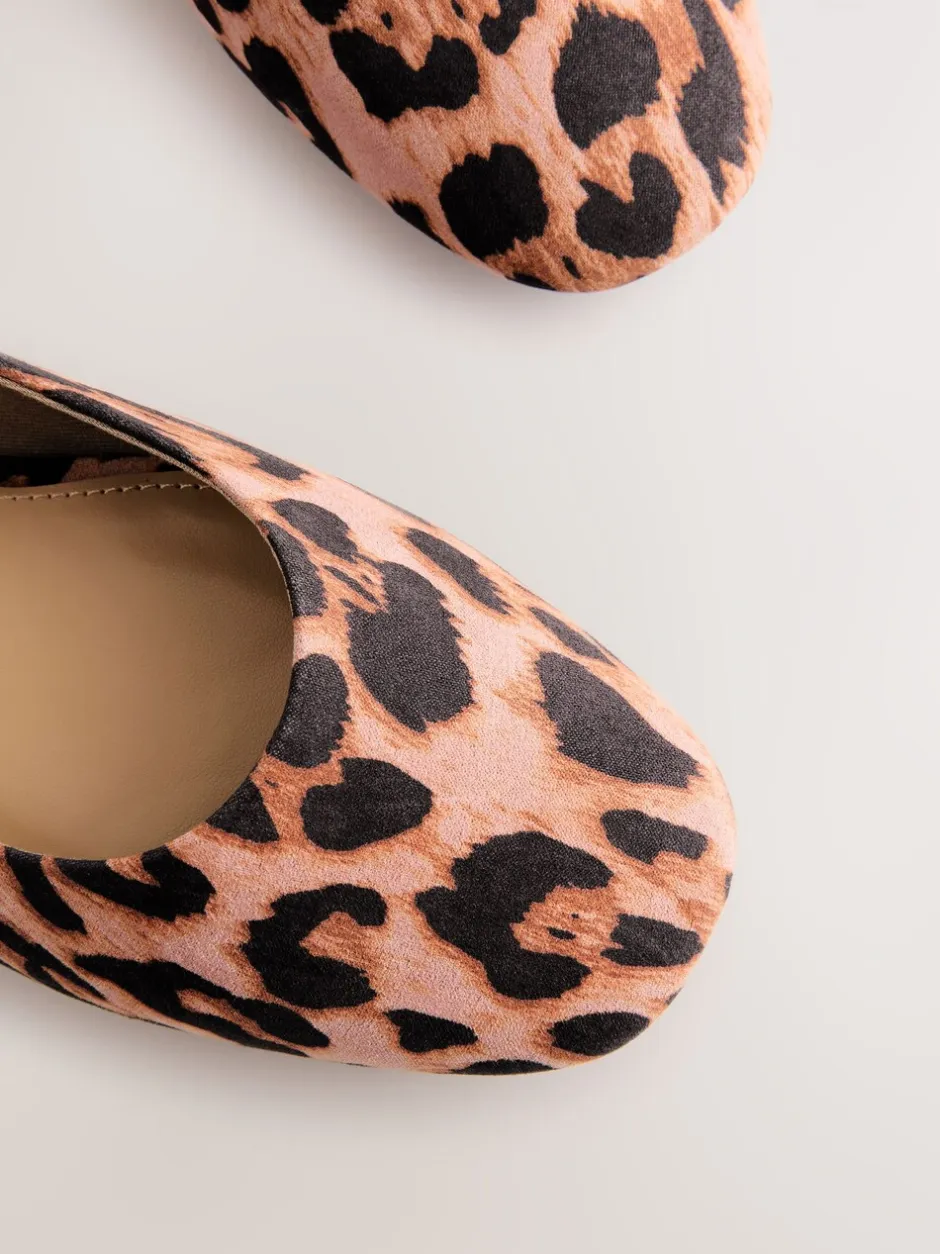 Lage Schoenen|Next - Mary Jane-schoenen met ronde neus Luipaardprint