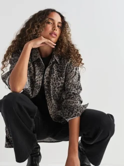 Blouses En Overhemden|Tops En T-Shirts*Next Luipaardprint - Oversized denim overhemd