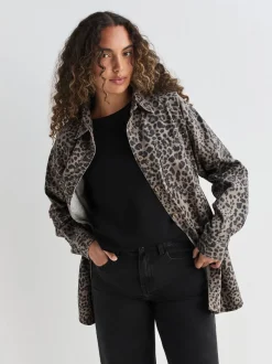 Blouses En Overhemden|Tops En T-Shirts*Next Luipaardprint - Oversized denim overhemd