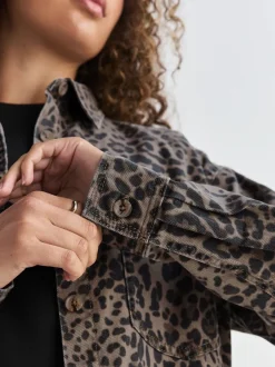 Blouses En Overhemden|Tops En T-Shirts*Next Luipaardprint - Oversized denim overhemd
