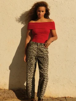 Jeans|Next Luipaardprint - Straight Leg Jeans