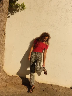 Jeans|Next Luipaardprint - Straight Leg Jeans