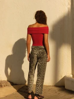 Jeans|Next Luipaardprint - Straight Leg Jeans