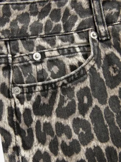 Jeans|Next Luipaardprint - Straight Leg Jeans