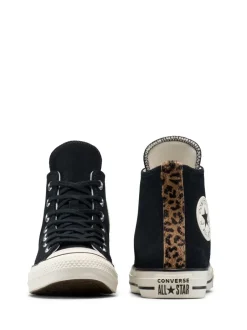 Sneakers|Converse - Chuck Taylor Suede All Over High Trainers Luipaardprint zwart