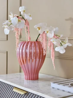 Vazen|Next Lustre Ribbed Vase